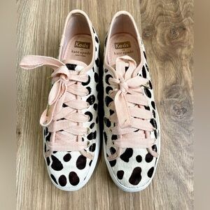Kate Spade New York X Keds Print Calf Hair Double Decker Oversized Dot Size 8